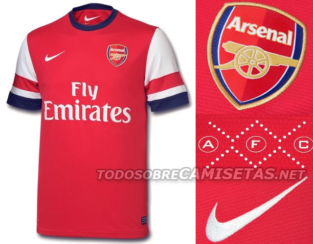 OFICIAL: Arsenal Nike Home Kit 2012/2013 - Todo Sobre Camisetas